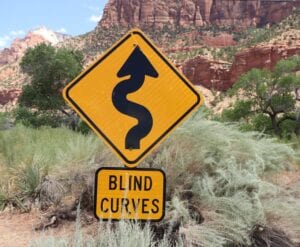 Edison Avenue blind curves